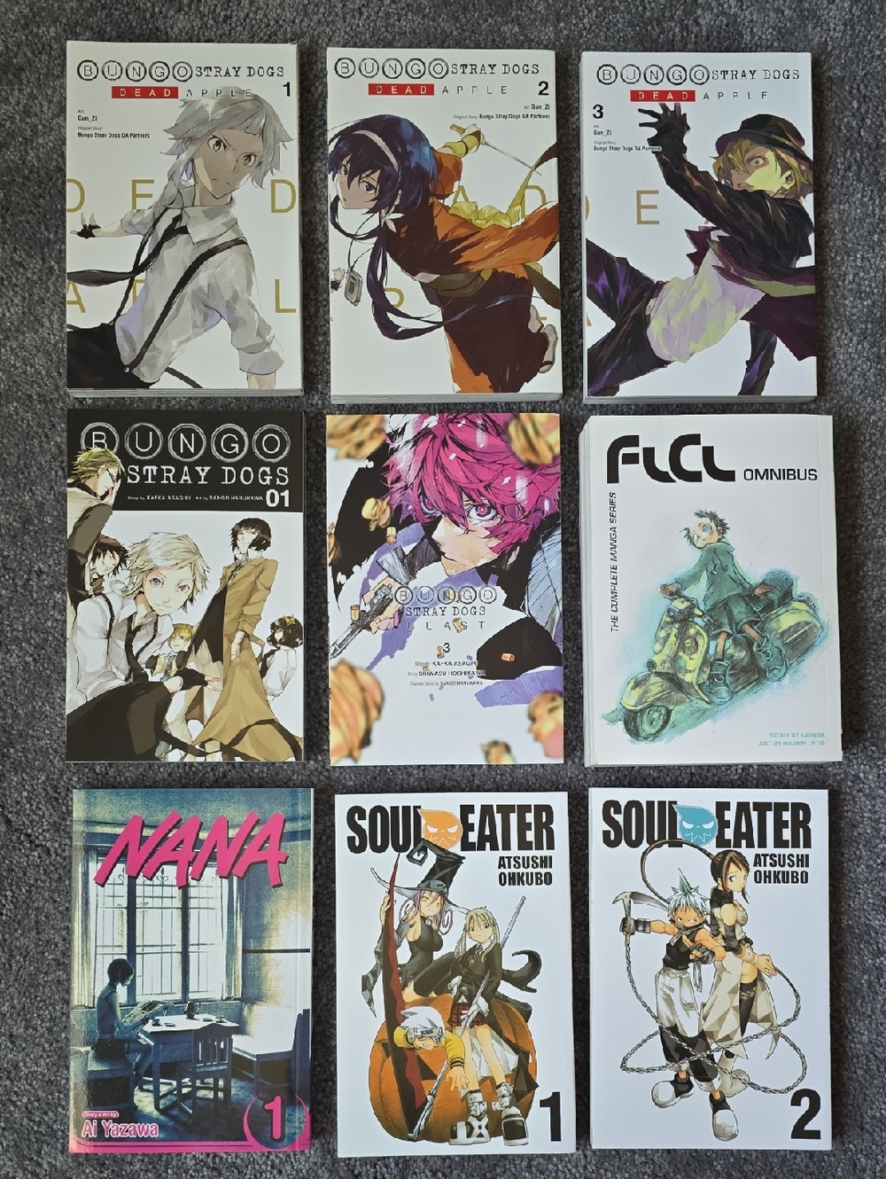 Anime Manga Bundle Lot | Bungo Stray Dogs, Soul Eater, Nana, FLCL & More | Set